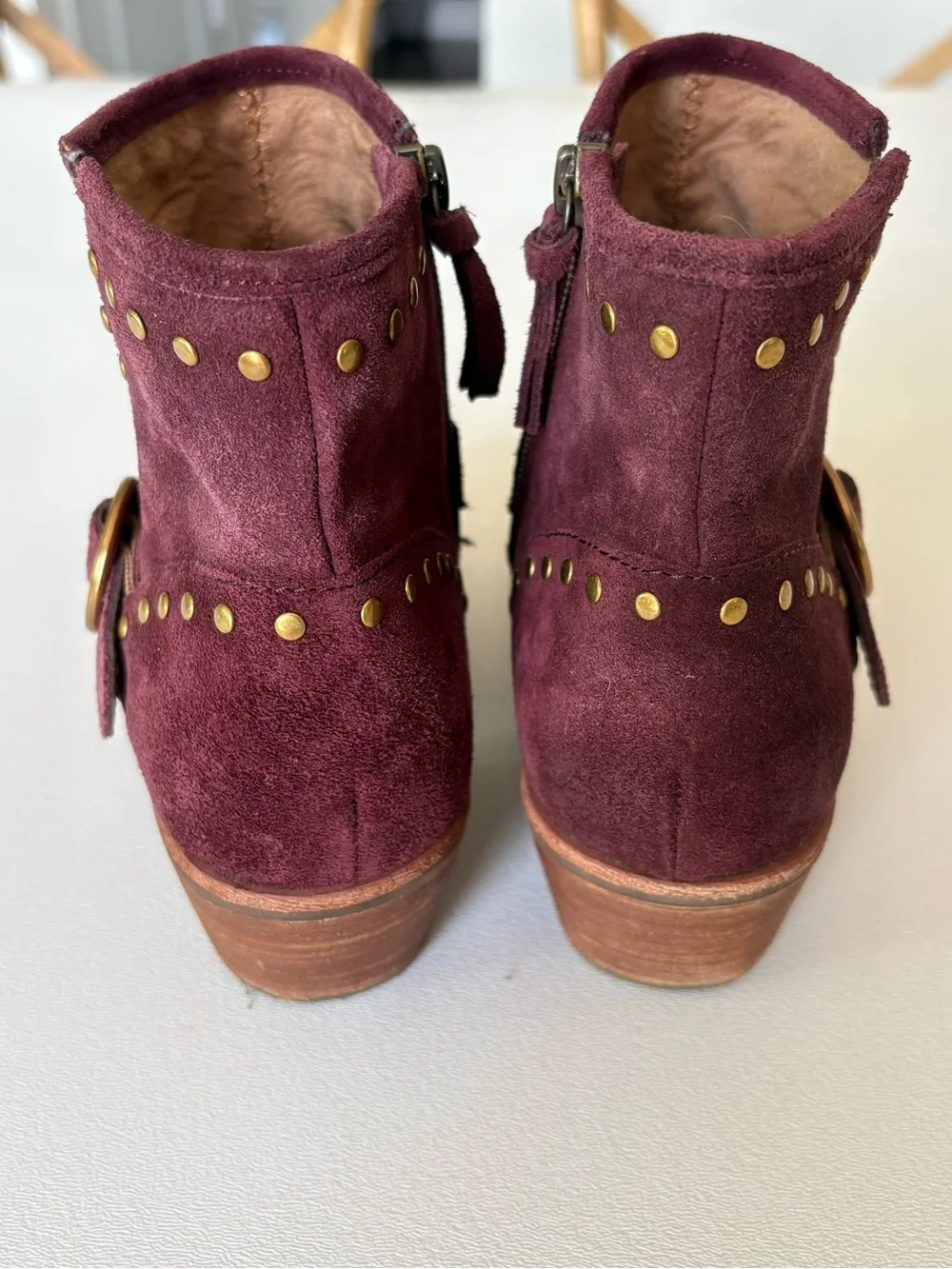 Sofft Allene II Boots Booties in Rustic Red Western Fesitval Concert Size 8